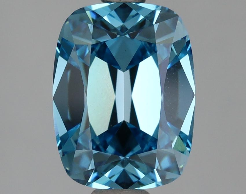 2.27 Ct. Fancy Vivid Blue Cushion Lab Grown Diamond