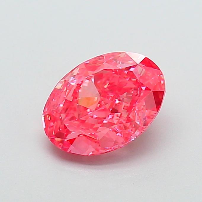 2.02 Ct. Fancy Vivid  Pink Oval Lab Grown Diamond