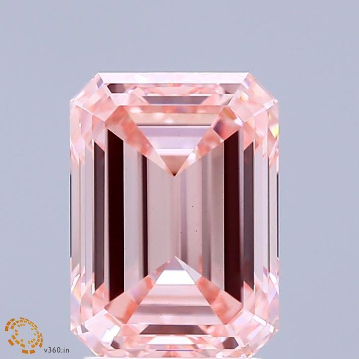 3.11 Ct. Fancy Intense Pink Emerald Lab Grown Diamond
