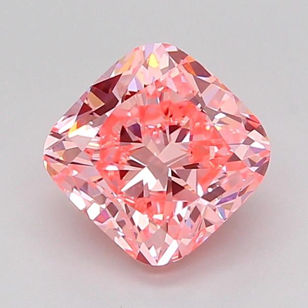 1.51 Ct. Fancy Vivid Pink Cushion Lab Grown Diamond