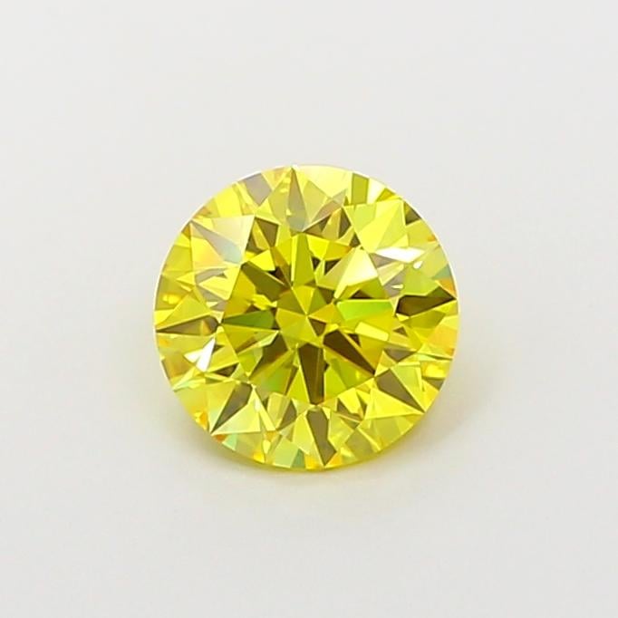 1.10 Ct. Fancy Vivid  Yellow Round Lab Grown Diamond