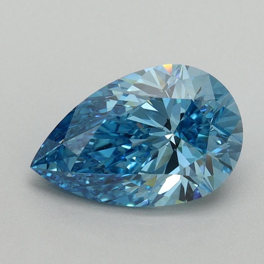 2.11 Ct. Fancy Vivid Blue Pear Lab Grown Diamond