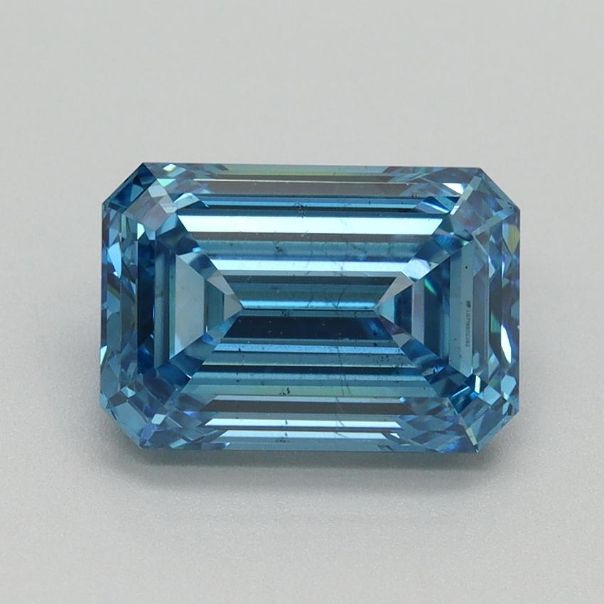 3.06 Ct. Fancy Vivid Blue Emerald Lab Grown Diamond