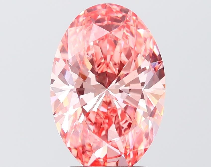 3.09 Ct. Fancy Vivid Pink Pink Oval Lab Grown Diamond