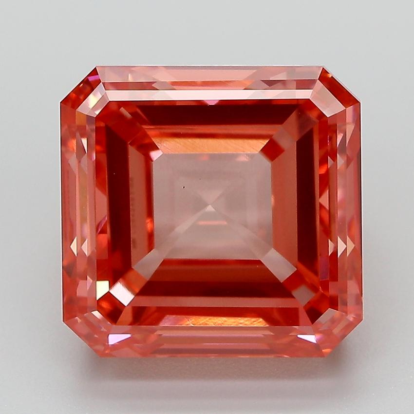 10.99 Ct. Fancy Vivid  Pink Asscher Lab Grown Diamond