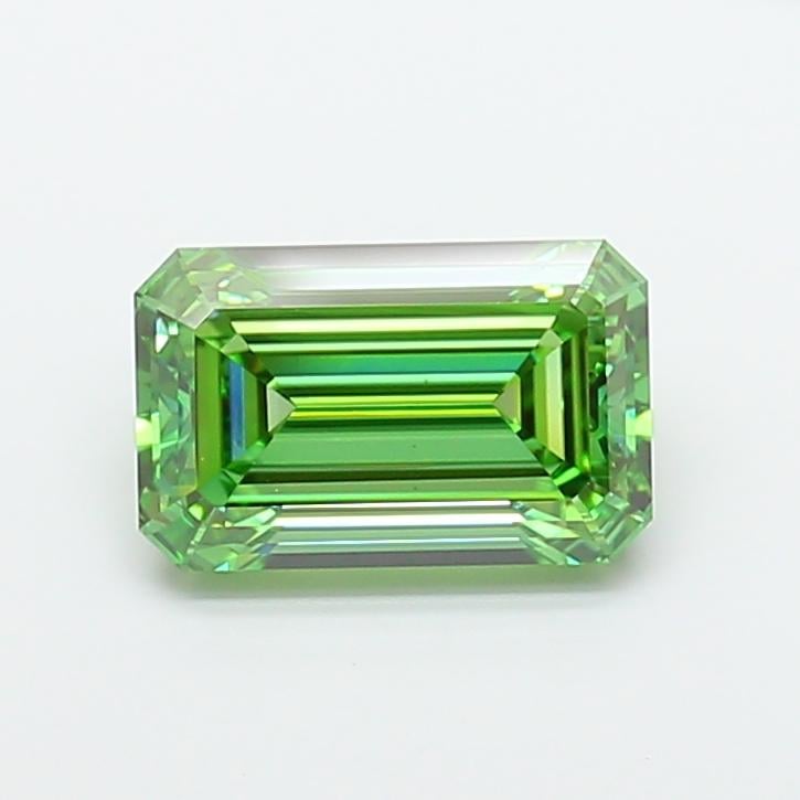 5.02 Ct. Fancy Vivid Green Emerald Lab Grown Diamond