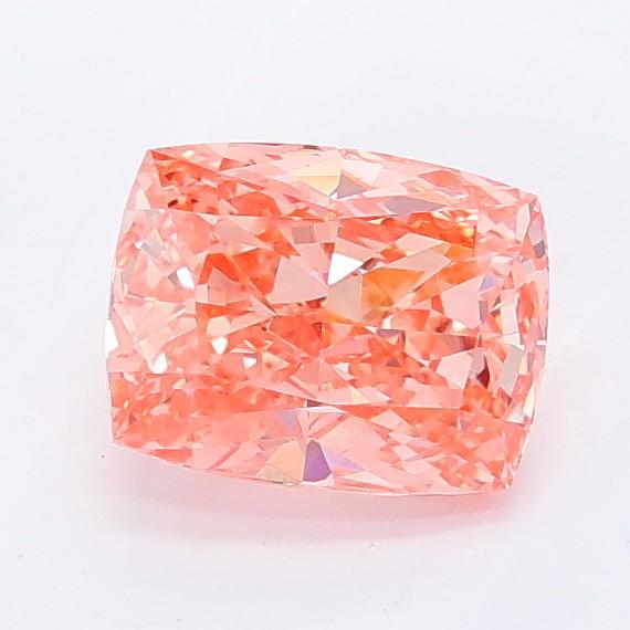 1.06 Ct. Fancy Vivid Pink Cushion Lab Grown Diamond
