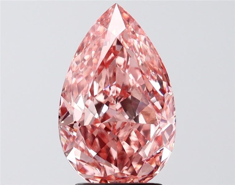 3.08 Ct. Fancy Vivid Pink Pear Lab Grown Diamond