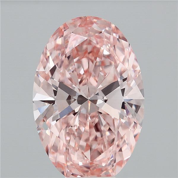 9.27 Ct. Fancy Intense Pink Oval Lab Grown Diamond