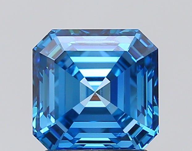 2.12 Ct. Fancy Vivid Blue Asscher Lab Grown Diamond