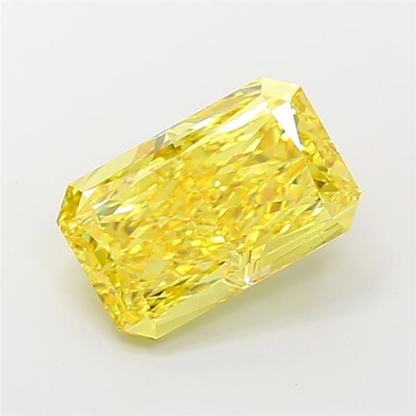 4.03 Ct. Fancy Vivid Yellow Radiant Lab Grown Diamond