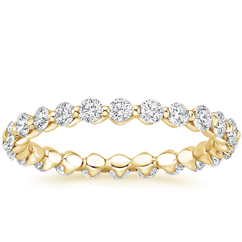 Yellow Gold Riviera Eternity Lab Diamond Ring (1 ct. tw.)