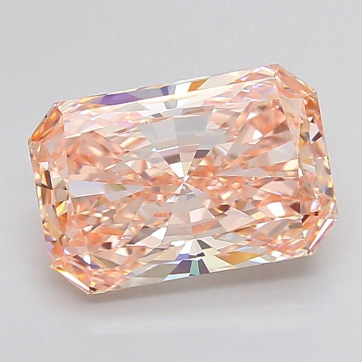 3.89 Ct. Fancy Intense Pink Radiant Lab Grown Diamond