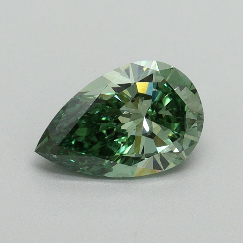 1.01 Ct. Fancy Vivid Green Pear Lab Grown Diamond