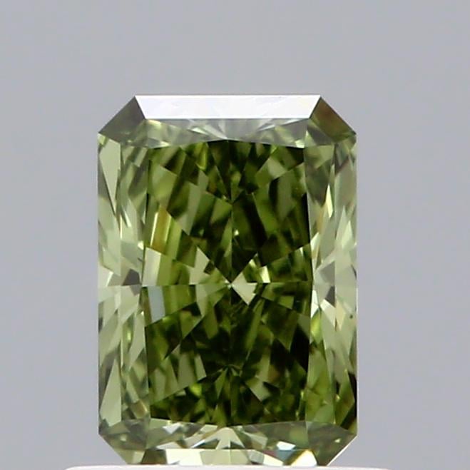 0.71 Ct. Fancy Vivid Green Radiant Lab Grown Diamond
