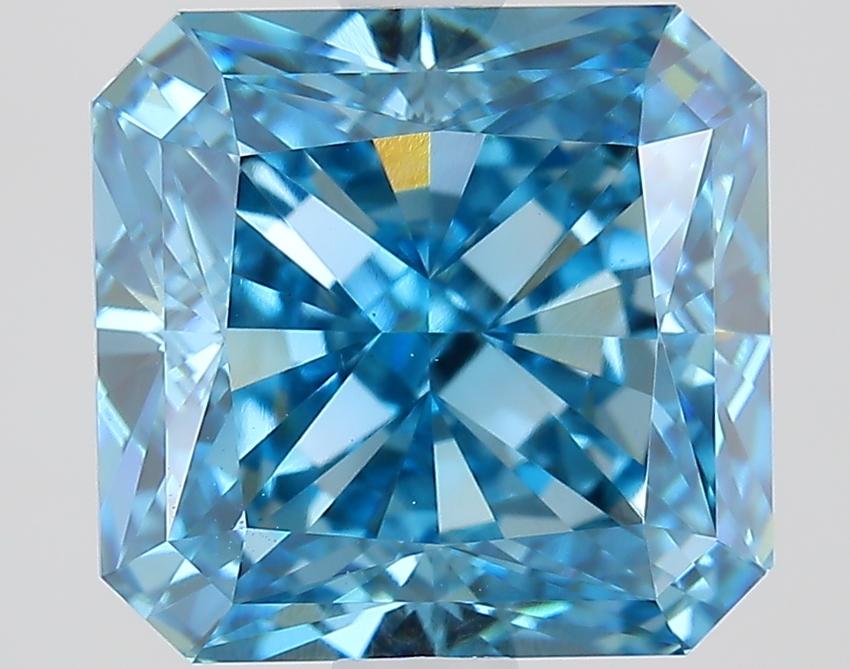 3.18 Ct. Fancy Vivid Blue Radiant Lab Grown Diamond