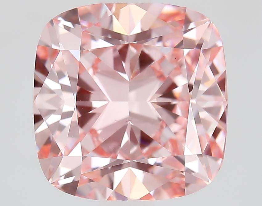 2.70 Ct. Fancy Vivid Pink Cushion Lab Grown Diamond