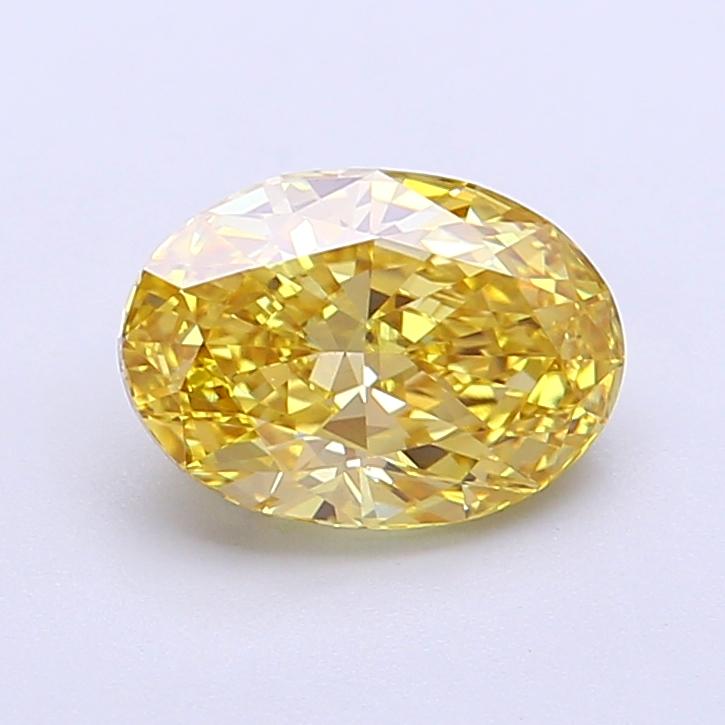 1.64 Ct. Fancy Intense Yellow Oval Lab Grown Diamond