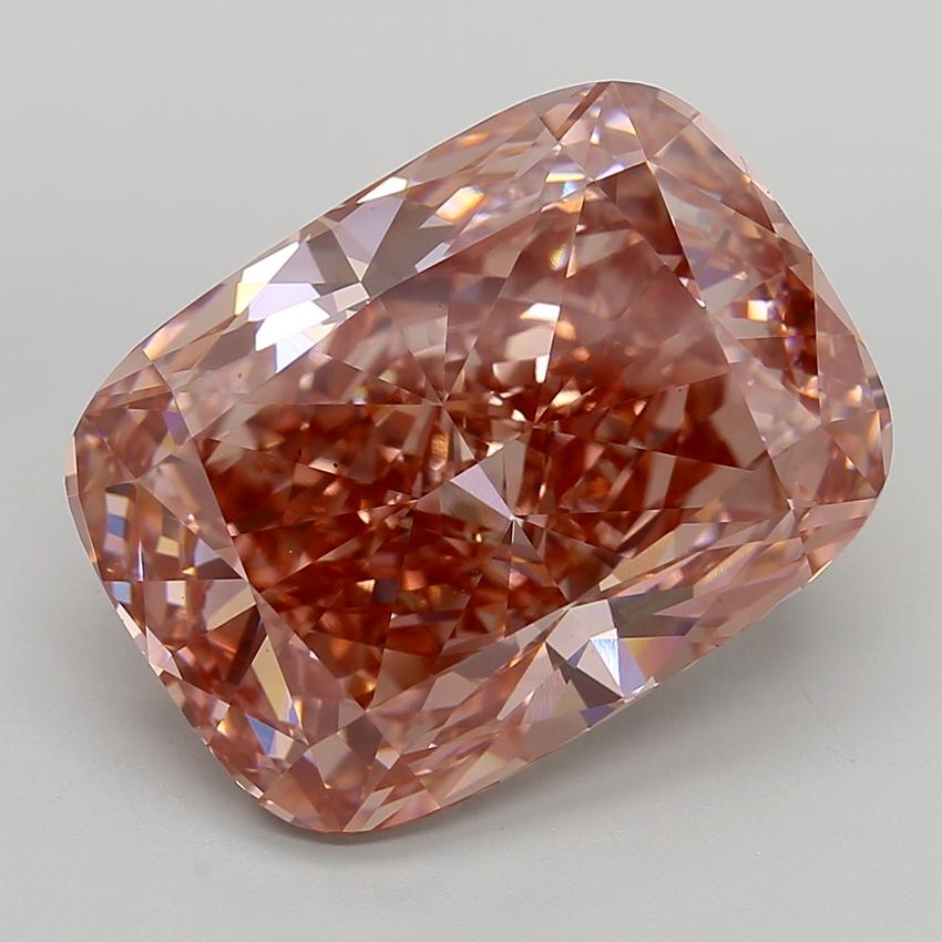 19.07 Ct. Fancy Vivid  Pink Cushion Lab Grown Diamond