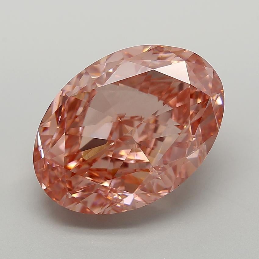 12.47 Ct. Fancy Vivid  Pink Oval Lab Grown Diamond