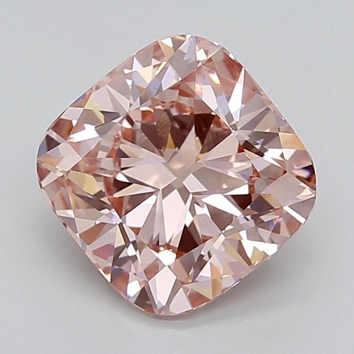 4.10 Ct. Fancy Intense  Pink Cushion Lab Grown Diamond