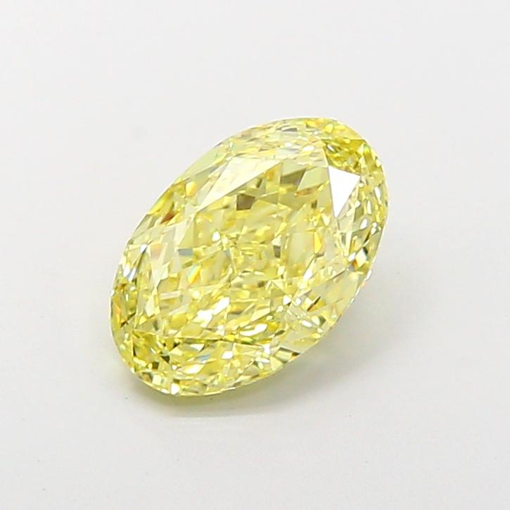 2.54 Ct. Fancy Intense Yellow Oval Lab Grown Diamond
