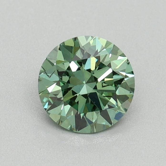 0.60 Ct. Fancy Vivid Green Round Lab Grown Diamond