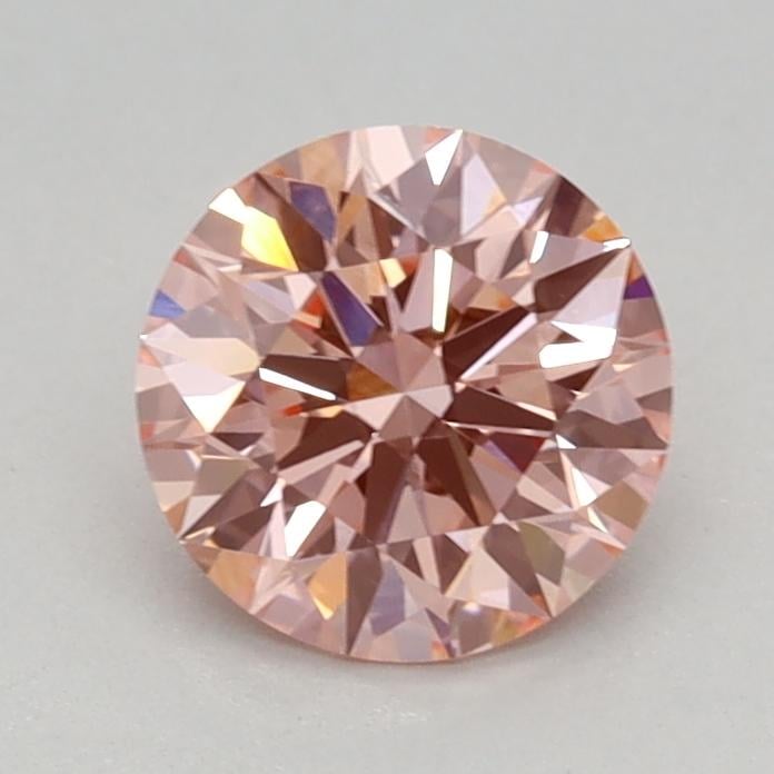 0.70 Ct. Fancy Vivid Pink Round Lab Grown Diamond