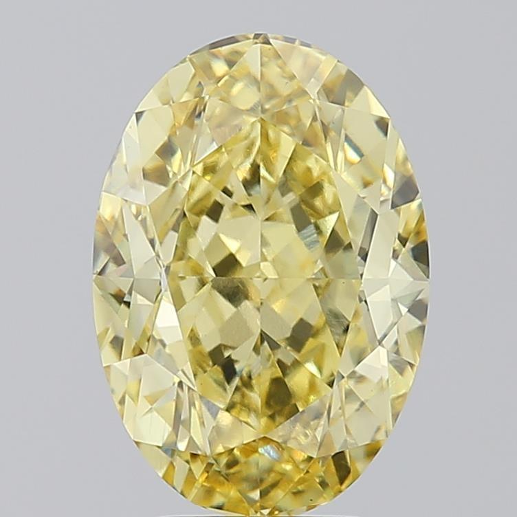 5.06 Ct. Fancy Intense Yellow Oval Lab Grown Diamond