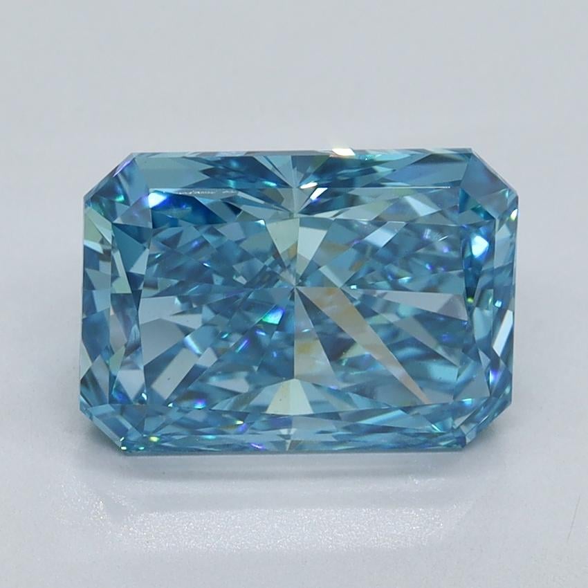 3.27 Ct. Fancy Vivid Blue Radiant Lab Grown Diamond