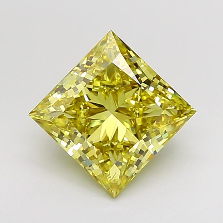 3.07 Ct. Fancy Intense  Yellow Princess Lab Grown Diamond