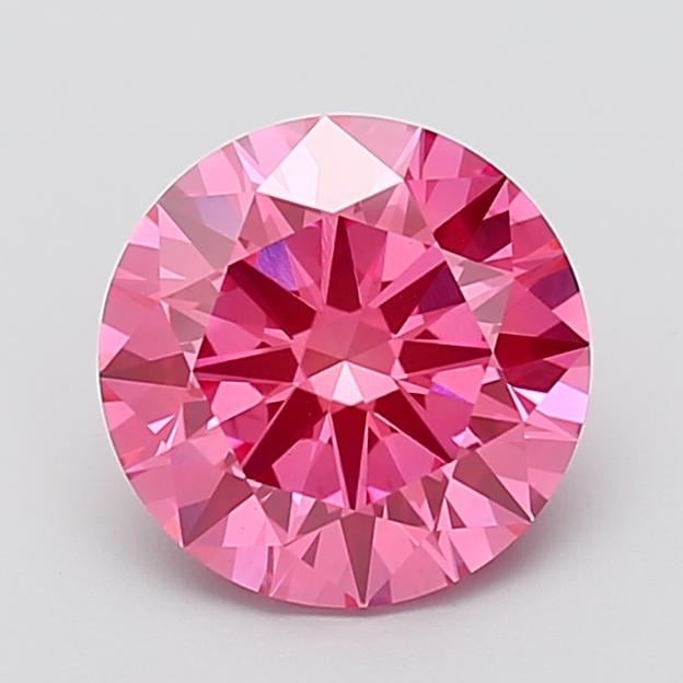 3.00 Ct. Fancy Vivid Pink Round Lab Grown Diamond
