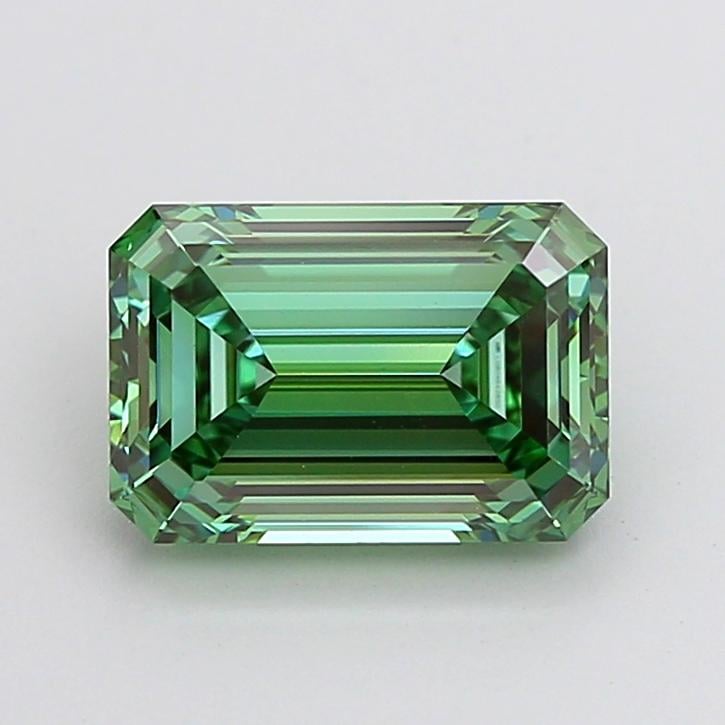 2.55 Ct. Fancy Vivid  Green Emerald Lab Grown Diamond