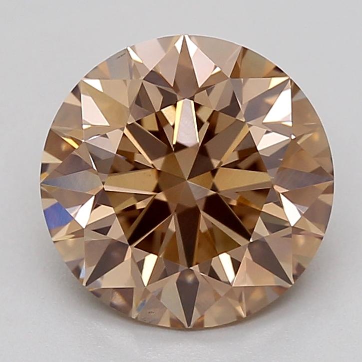 2.03 Ct. Light  Brown Round Lab Grown Diamond