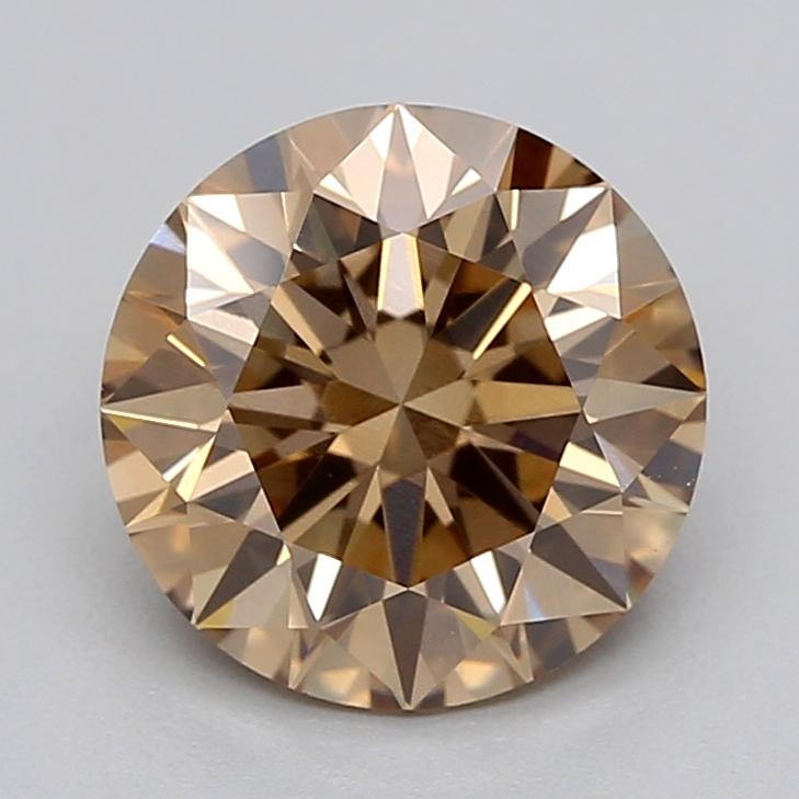1.08 Ct. Light  Brown Round Lab Grown Diamond
