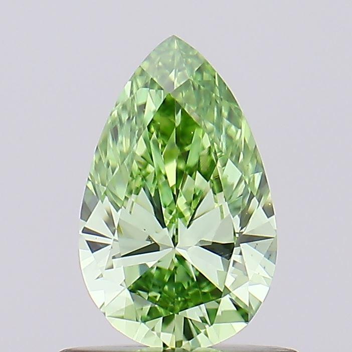 0.63 Ct. Fancy Vivid Green Pear Lab Grown Diamond