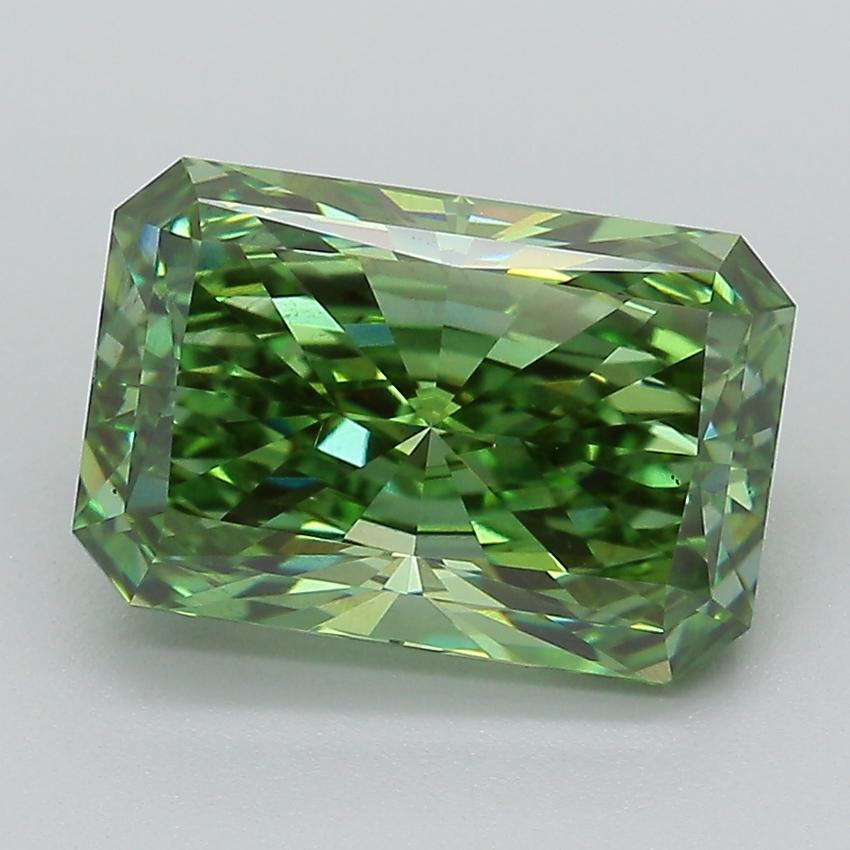 3.50 Ct. Fancy Vivid Green Radiant Lab Grown Diamond