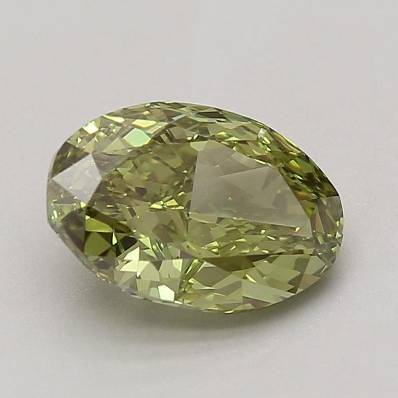 2.71 Ct. Fancy Vivid Green Oval Lab Grown Diamond