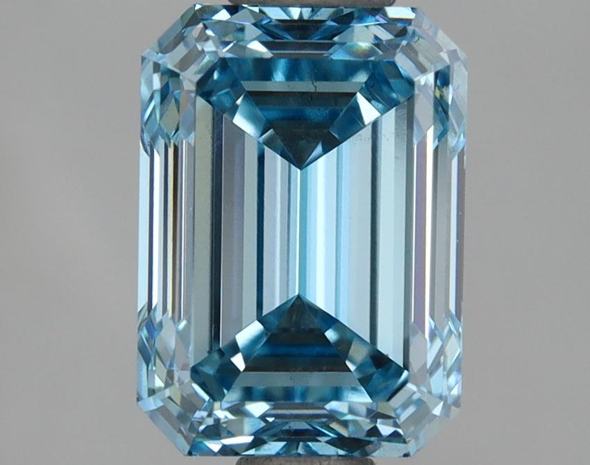 2.01 Ct. Fancy Intense  Blue Emerald Lab Grown Diamond