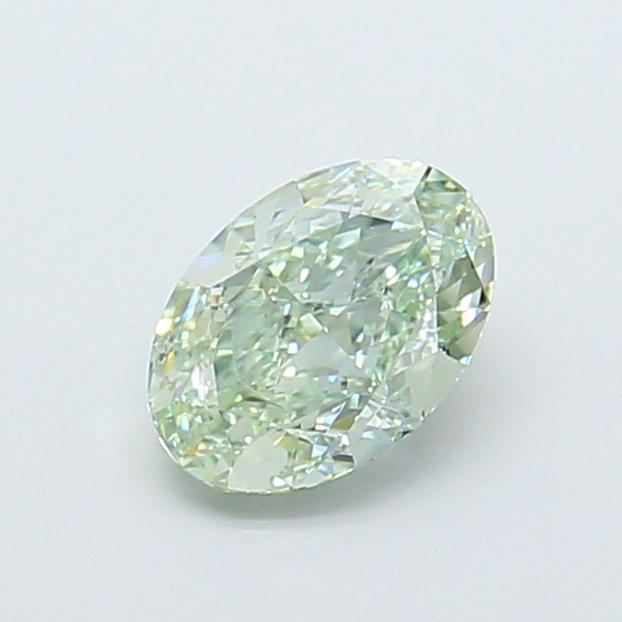 1.04 Ct. Fancy Intense Green Oval Lab Grown Diamond