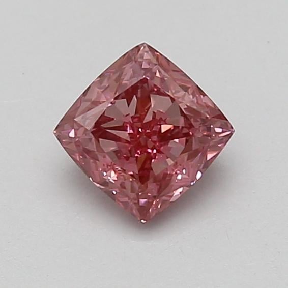 0.74 Ct. Fancy Vivid Pink Cushion Lab Grown Diamond