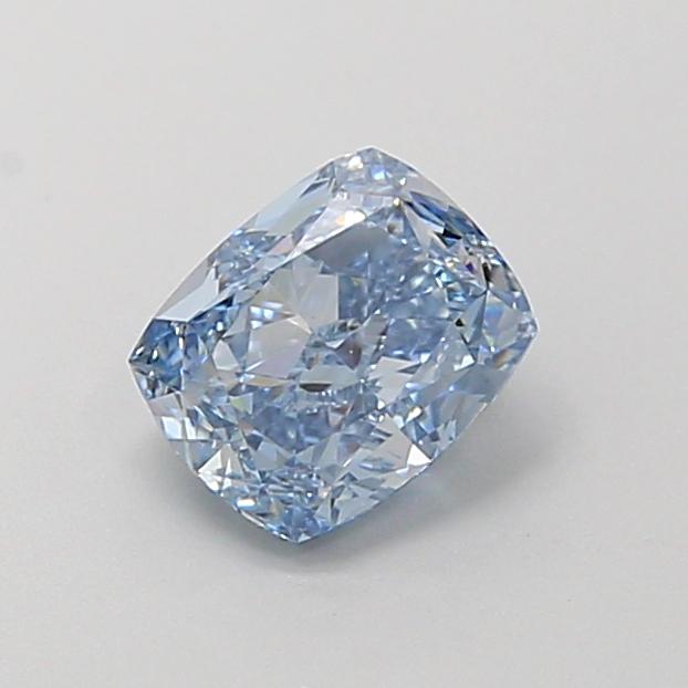 1.01 Ct. Fancy Vivid  Blue Cushion Lab Grown Diamond