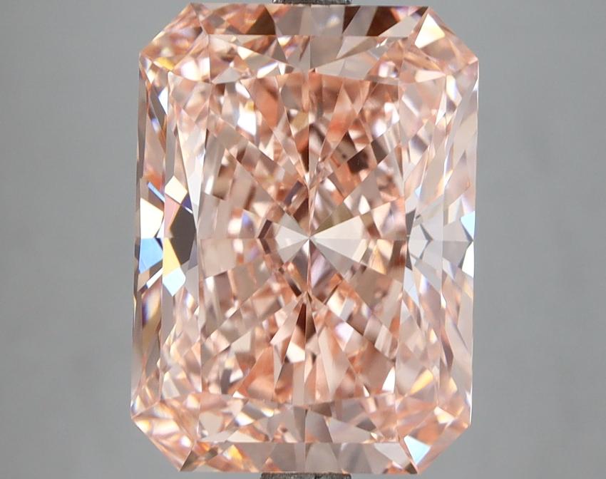 7.37 Ct. Fancy Vivid Pink Radiant Lab Grown Diamond