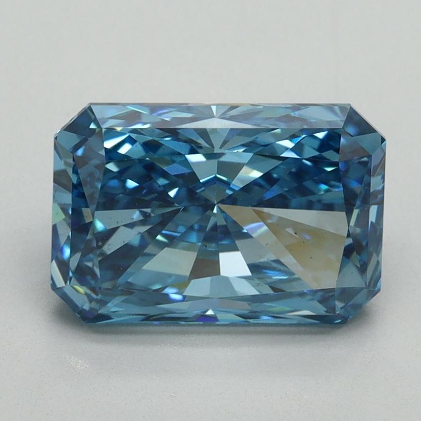 3.18 Ct. Fancy Vivid Blue Radiant Lab Grown Diamond