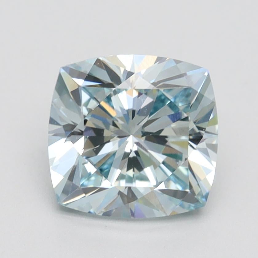 1.86 Ct. Fancy Green Blue Cushion Lab Grown Diamond