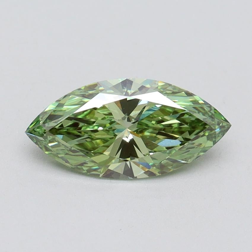 1.00 Ct. Fancy Vivid Green Marquise Lab Grown Diamond