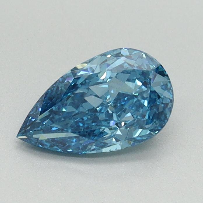 0.66 Ct. Fancy Vivid Blue Pear Lab Grown Diamond