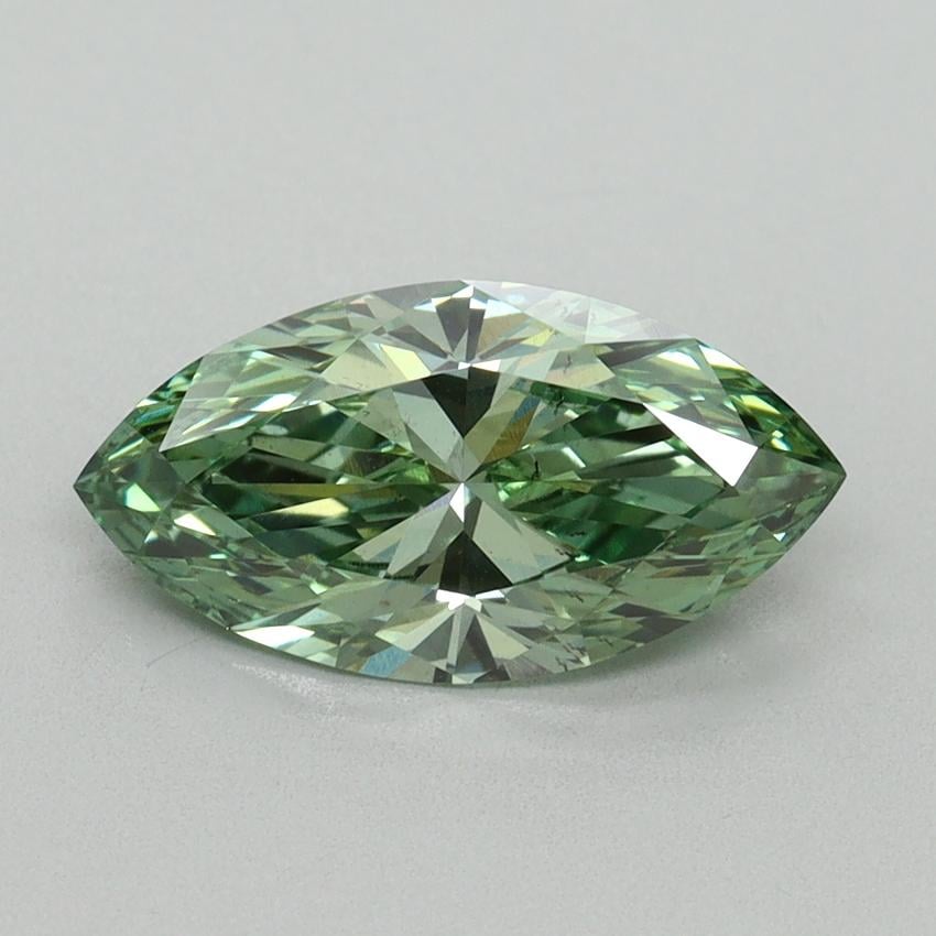 1.63 Ct. Fancy Vivid Green Marquise Lab Grown Diamond