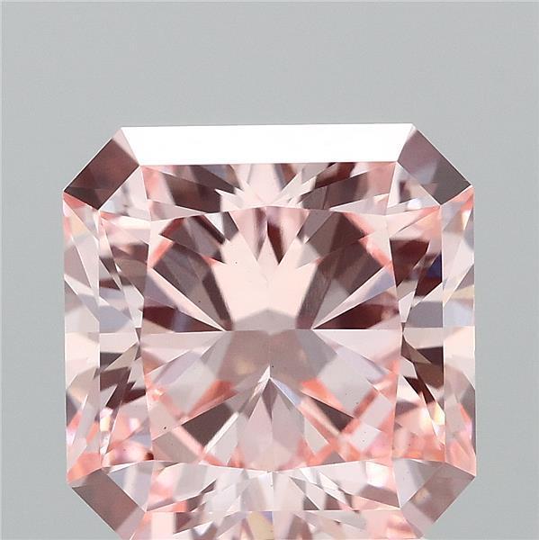 2.74 Ct. Fancy Intense  Pink Radiant Lab Grown Diamond