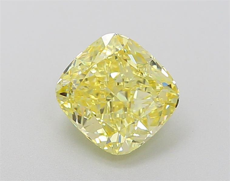 1.16 Ct. Fancy Vivid Yellow Cushion Lab Grown Diamond